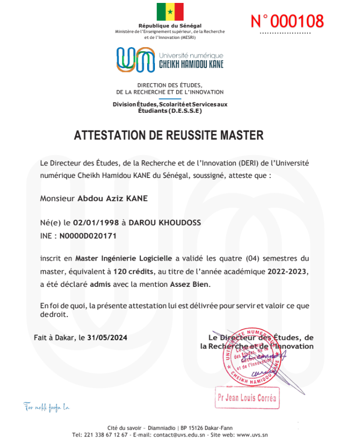 Master en Génie Logiciel