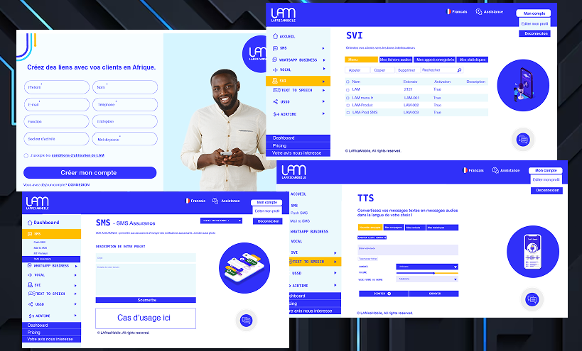 Plateforme LAfricaMobile — Agrégation de Services Digitaux - Capture d'écran du projet